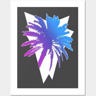 Neon Gradient Palm Tree Posters and Art